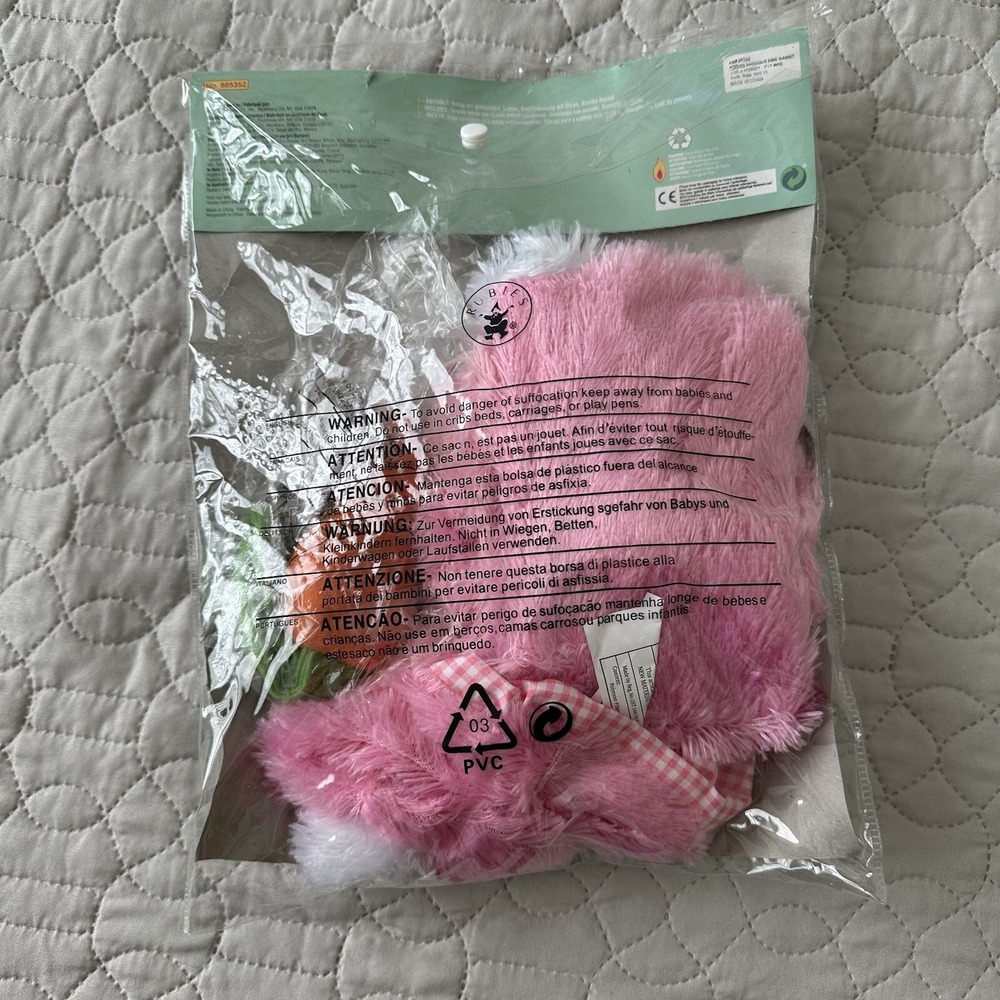 Rubies Infant Girls Pink Easter Bunny Rabbit Halloween Costume Size 6-12 Months - Picture 12 of 13